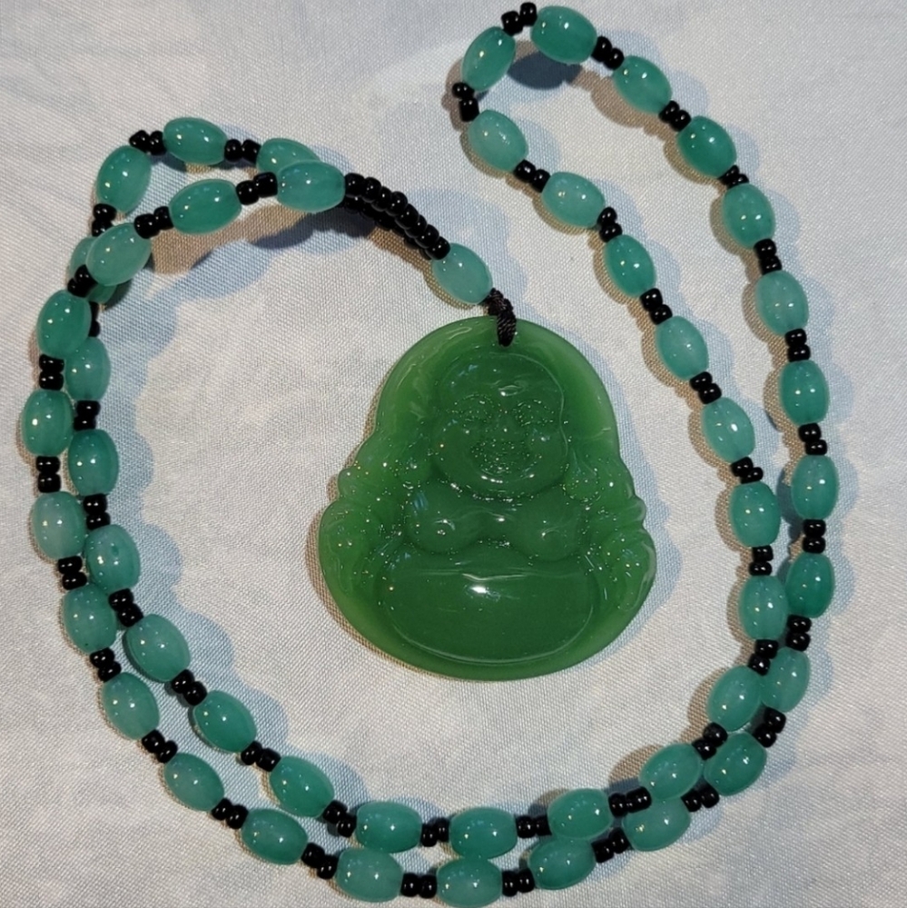 Laughing Buddha Pendant Necklace